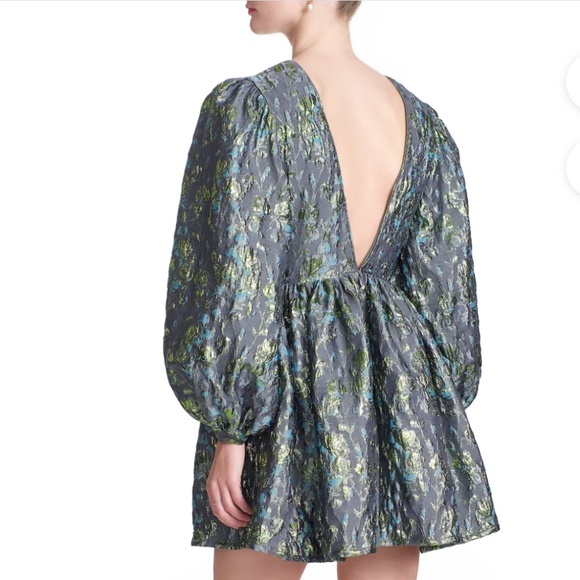 COREY LYNN CALTER DEEP-V JACQUARD DRESS - Picture 15 of 16